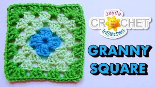 How To Crochet a Granny Square  Beginners Tutorial amp Basic Pattern [upl. by Camfort512]