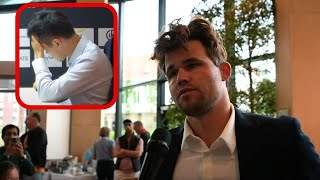 Magnus Carlsen AFTER He CHECKMATES Ding Liren [upl. by Farrell]