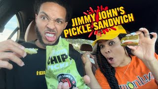 Trying the Pickle sandwich from jimmy johns [upl. by Luapleahcim873]