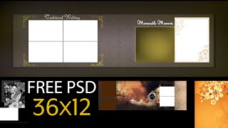 Free Photoshop Psd Collections  36x12 Album Design Sheets [upl. by Holmen]