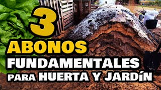 Los 3 MEJORES ABONOS para Huerto y Plantas 🌿 Abono Casero Orgánico Ecológico para Plantas [upl. by Nirad835]