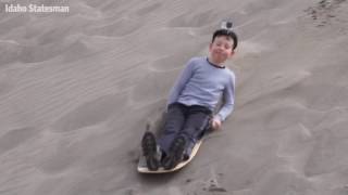 Sandboarding at Bruneau Dunes State Park [upl. by Suinotna]