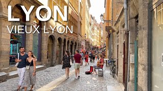 LYON Walking Tour 4K VIEUX LYON [upl. by Trisa578]