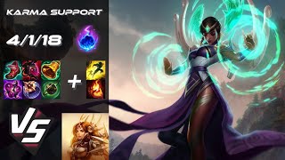 SUPPORT Karma vs Leona  EU Grandmaster Patch 1416 [upl. by Renita]