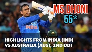 2nd ODI Adelaide Highlights from India IND vs Australia AUS I MSD makes a comeback [upl. by Clapper]