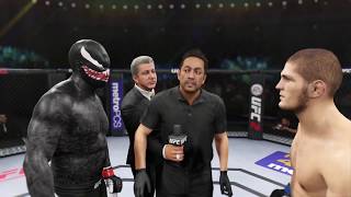 Venom vs Khabib Nurmagomedov EA sports UFC 2  CPU vs CPU  Crazy UFC 👊🤪 [upl. by Anaher]