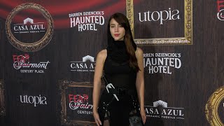 Caylee Cowan attends Darren Dzienciol’s Haunted Hotel red carpet [upl. by Olia]