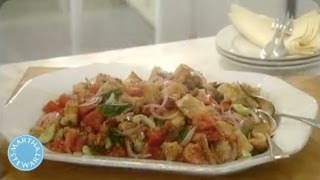 Fresh Garden Vegetable Italian Panzanella  Martha Stewart [upl. by Adnotal]