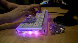 Switch Couture Electrotype 60 Lavender Typing Sounds [upl. by Bonita613]