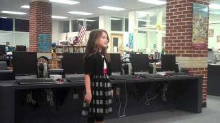 Melody Wins the 3rd Grade Poetry Recitation Contest [upl. by Pawsner]