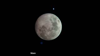 Planets and moons of our Solar system seen from a 70mm telescope [upl. by Loats]