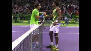 Rafael Nadal vs Gael Monfils  2012 ATP Qatar Open [upl. by Talbot]