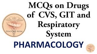 MCQs in Pharmacology  Cardiovascular System GIT and Respiratory System [upl. by Coretta]