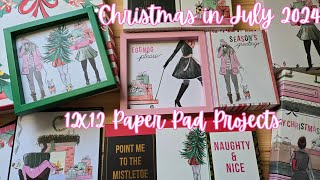 Christmas in July 2024 12x12 Paper Pad Projects Using Miss Claus Paper Pad [upl. by Aay]