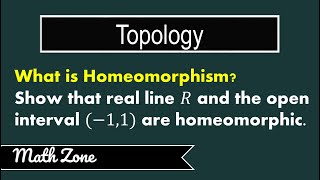 Real Line R and Open Interval 11 are Homeomorphic  Homeomorphism  Topology [upl. by Gautious]