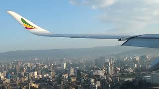 Ethiopian Airlines A350 landing at Addis Ababa Bole Intl [upl. by Geanine]