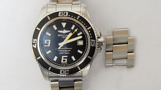 How To ResizeAdjust Bracelet Link on Breitling Superocean Watch [upl. by Nylrahs]