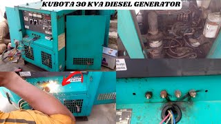 Kubota 30kva diesel generator main line short circuit Siddiq Engineering [upl. by Symons]