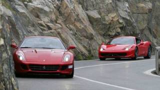 2010 Ferrari 458 Italia vs 2010 Ferrari California [upl. by Brunk526]