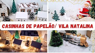 CASINHAS DE PAPELÃO CASINHAS NATALINAS  CASINHAS DECORATIVAS PARA O NATAL DIY [upl. by Yuma]