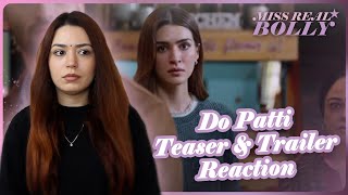 Do Patti  Official Teaser amp Trailer Reaction  Kajol Kriti Sanon Shaheer Sheikh  Netflix India [upl. by Leaw]