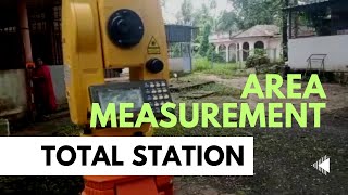 Area calculation using Total Station  Surveying practical [upl. by Einalam479]