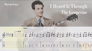 I Heard It Through The Grapevine  Marvin Gaye  Guitar Tab [upl. by Yehc]