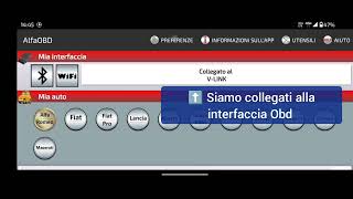 Fiat Punto diagnosi motore da smartphone con Alfaobd [upl. by Eyeleen]