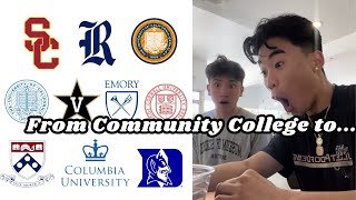 College Decision Reactions but Im a Community College Transfer [upl. by Kelam]