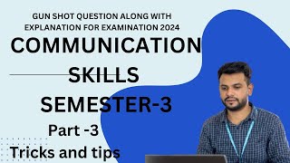 Communication skills pt3 semester3  important questions for examination 2024 Osmania university [upl. by Malet]