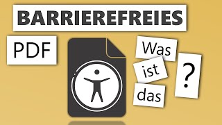 Was ist ein barrierefreies PDF [upl. by Arten]