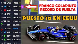 FRANCO COLAPINTO 🏁 PUESTO 10 EEUU RECORD DE VUELTA  🏁 francocolapinto colapinto williamsf1 f1 [upl. by Aihsi948]