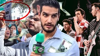 Compré boletos por 50MIL y los regalé en la fila de los JONAS BROTHERS  RADAR con Adrián Marcelo [upl. by Naharba100]