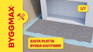 Gjuta platta del 1 bygga gjutform [upl. by Alleyne301]