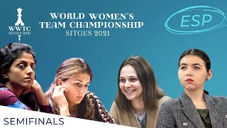 SEMIFINALS ESP  World Womens Team Chess Championship 2021 [upl. by Till736]