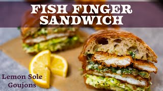 FISH FINGER Sandwich with Lemon Sole Goujons  RECIPE [upl. by Franzen]