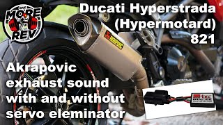 Ducati Hyperstrada Hypermotard 821 exhaust sound on Akrapovic [upl. by Releyks]