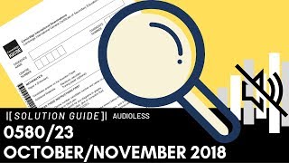 058023 OctoberNovember 2018 Marking Scheme MS [upl. by Rabush]