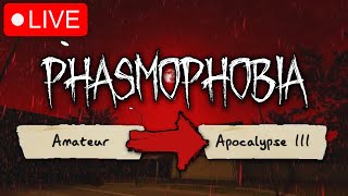 Blood Moon ALL DIFFICULTY CHALLENGE Phasmophobia LIVE [upl. by Enywtna]