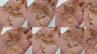 22ct Gold chain mangalsutra designs with weight amp price  new short chain mangalsutra designs [upl. by Dlonyer836]