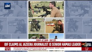 IDF claims Al Jazeera Journalist is senior Hamas leader [upl. by Onimixam]