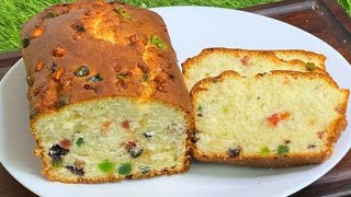 Bakery Style Fruit Cake Recipe ❤️  Soft Spongy and Delicious Fruit Cake 🍰  Vanilla Fruit Cake [upl. by Anair]