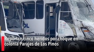 Reportan cinco heridos por choque en colonia Parajes de Los Pinos Saltillo Seguridad [upl. by Anelam]