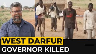 West Darfur governor killed Rapid Support Forces denies involvement [upl. by Novj971]