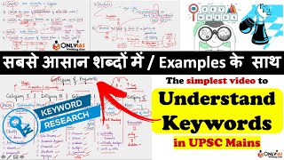 Understanding Keywords for UPSC Mains  UPSC Keywords Explained सबसे आसान शब्दों मेंExamples के साथ [upl. by Reilamag]