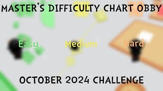 MDCO Masters Difficulty Chart Obby  October 2024 Challenge [upl. by Zaob]