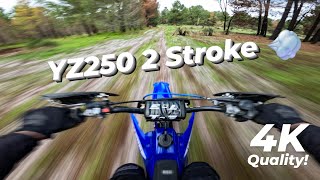 Winter Trail Riding YZ250 2 Stroke 🔥 4K Quality [upl. by Raji]