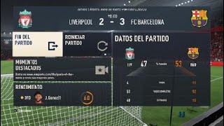 Barcelona vs Liverpool PS4 versión [upl. by Annua]