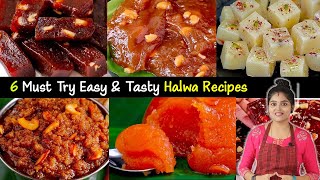 நாவில் கரையும் 6வித ஹல்வா ஈசியான செய்முறையில் 6 Halwa Recipe in Tamil  halwa in tamil  easy halwa [upl. by Maegan]