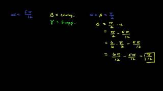 Finding Complementary and Supplementary Radians I 20121206 [upl. by Ocsisnarf]